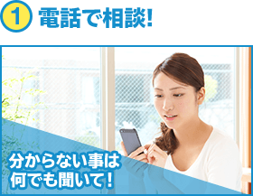 1.分からないことは電話で相談